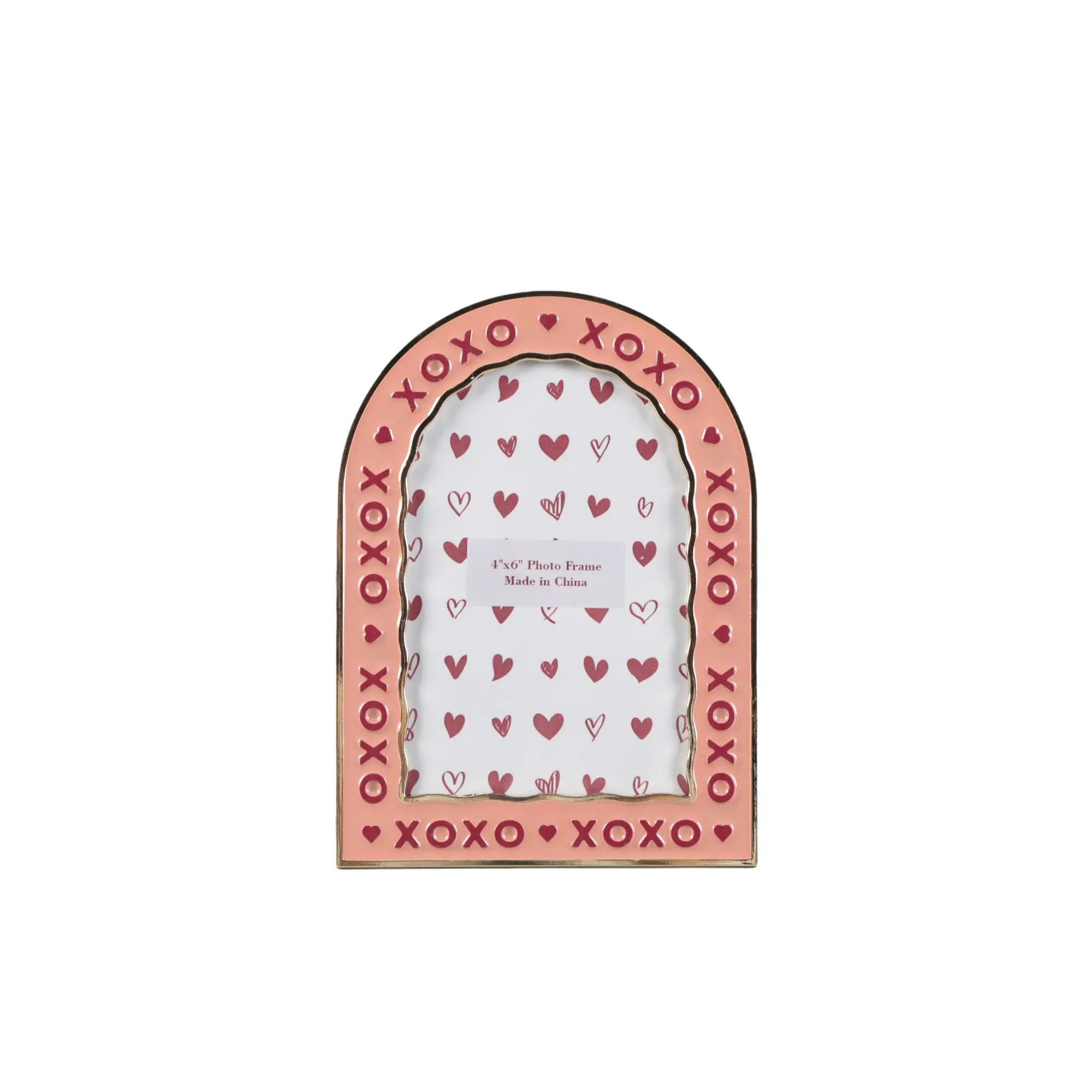 4x6 XOXO Valentine Zinc Alloy Frame with Heart Design Perfect for Valentine's Day Gifts