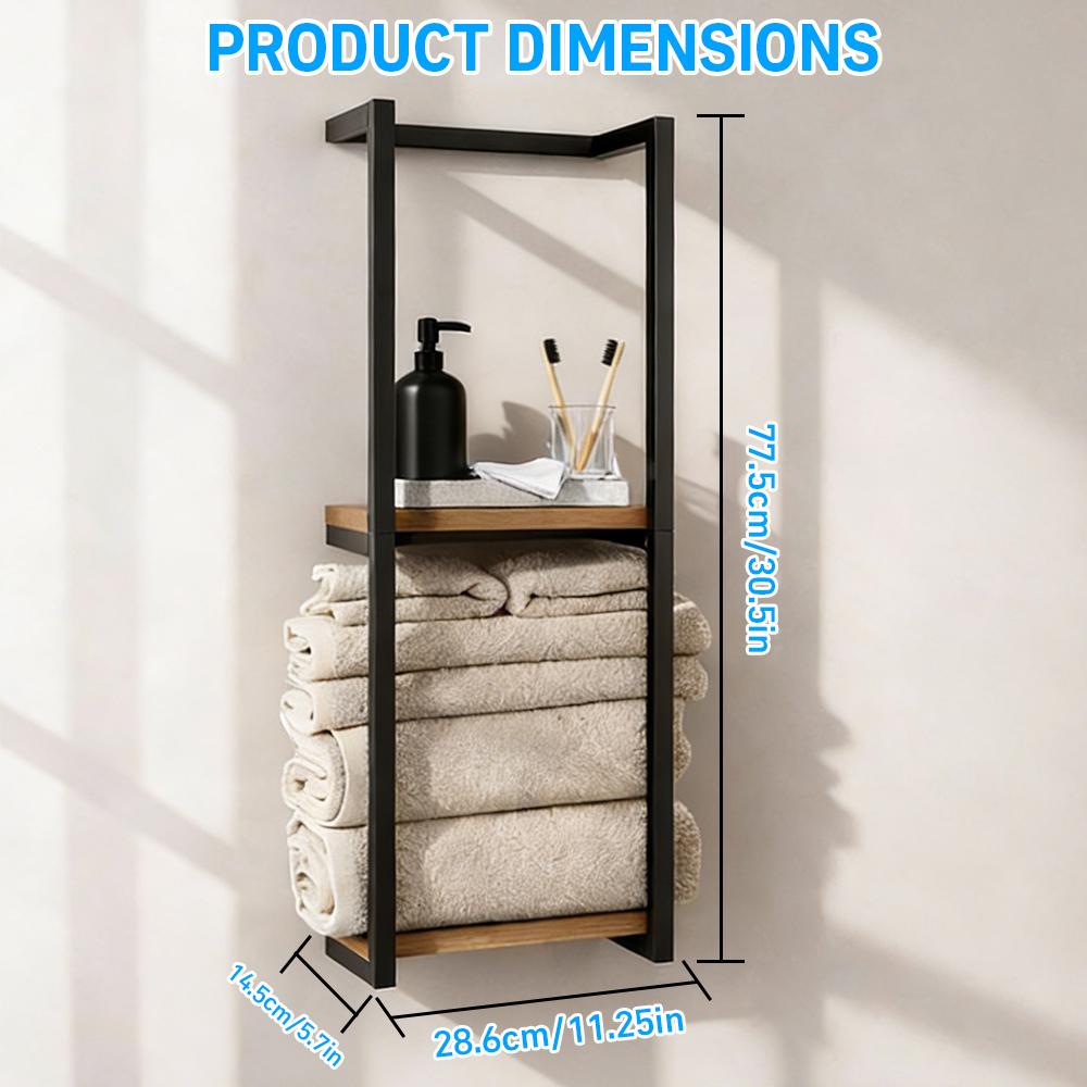 2-Tier Wall Mounted Towel Rack, Bathroom Storage Shelf, Space-Saving Organizer for Towels, Kitchen, Bedroom & Home Decor Stretchable Disposable Dish Strainer bathroom cracking detector