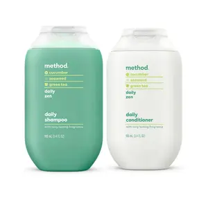 Method Travel Size Shampoo & Conditioner Set, Daily Zen, 3.4 oz ea Gentle Soothing