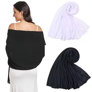 2 Pcs Shawls and Wraps for Evening Dresses Soft Lightweight Wedding Shawls for Women Black and White Long Scarves for All Seasons