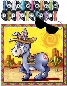 Donkey Game (Mask & 12 Tails Included) Party Accessory (1 Count) (1/Pkg) The Beistle Company