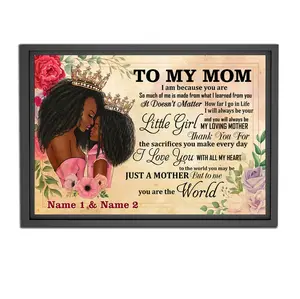 African American Afro Poster Gift for Black Girl Juneteenth Day Mother’s Day