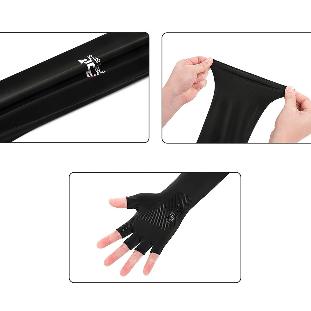unisex sun protective fingerless gloves offer UV protection and are breathable and cool suitable for driving cycling and outdoor activities