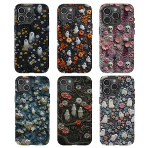 Spooky Phone Case, Cute Ghost Case, Halloween Phone Case Compatible With iPhone 8, X, Xs, Xr, 11, 12, 13, 14, 15 Pro, Mini, Plus, Promax