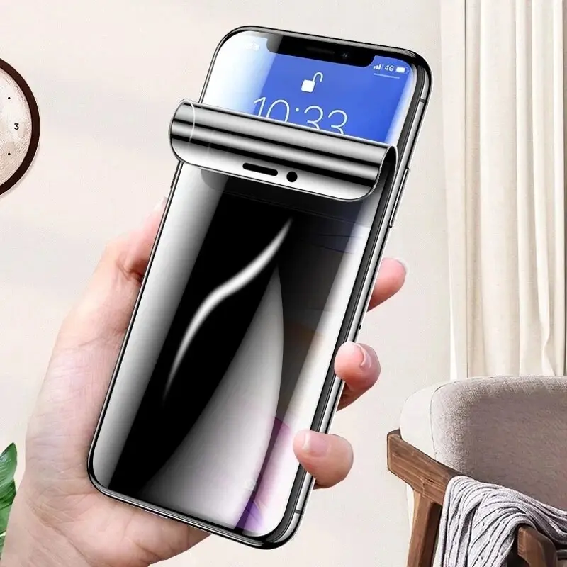 2 Pack Privacy Hydrogel Screen Protector for iPhone 17 16 15 14 13 12 11 Pro Max, Anti Spy Flexible TPU Screen Film, Case Friendly Touch Protection for iPhone XR XS XS Max 14 Plus 13 Mini 12 Mini