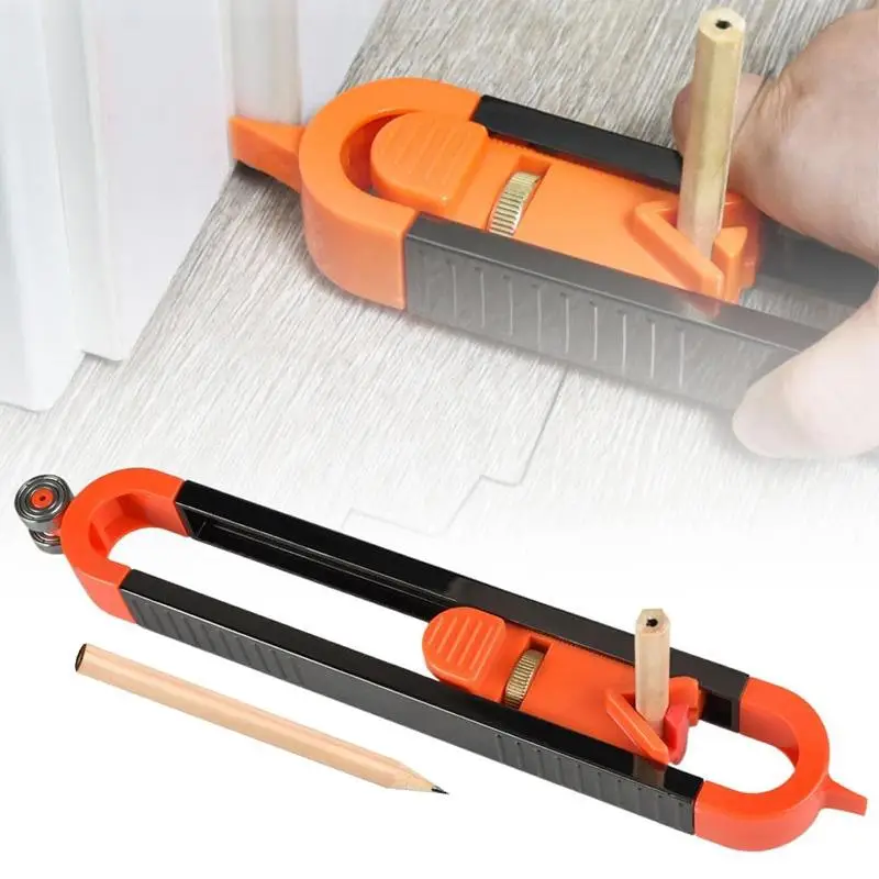Profile Scribing Measuring Ruler, Contour Gauge Profile Tool with Lock, Precise Contour Gauge Ruler for Construct Cutting Drawing Tiling Laminate Tile