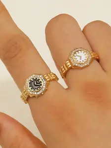 Elegant Watch Ring, Unique Open Design, High-End Style, Perfect for Watches, Fashionable Accessory for Men & Women, Trendy Jewelry