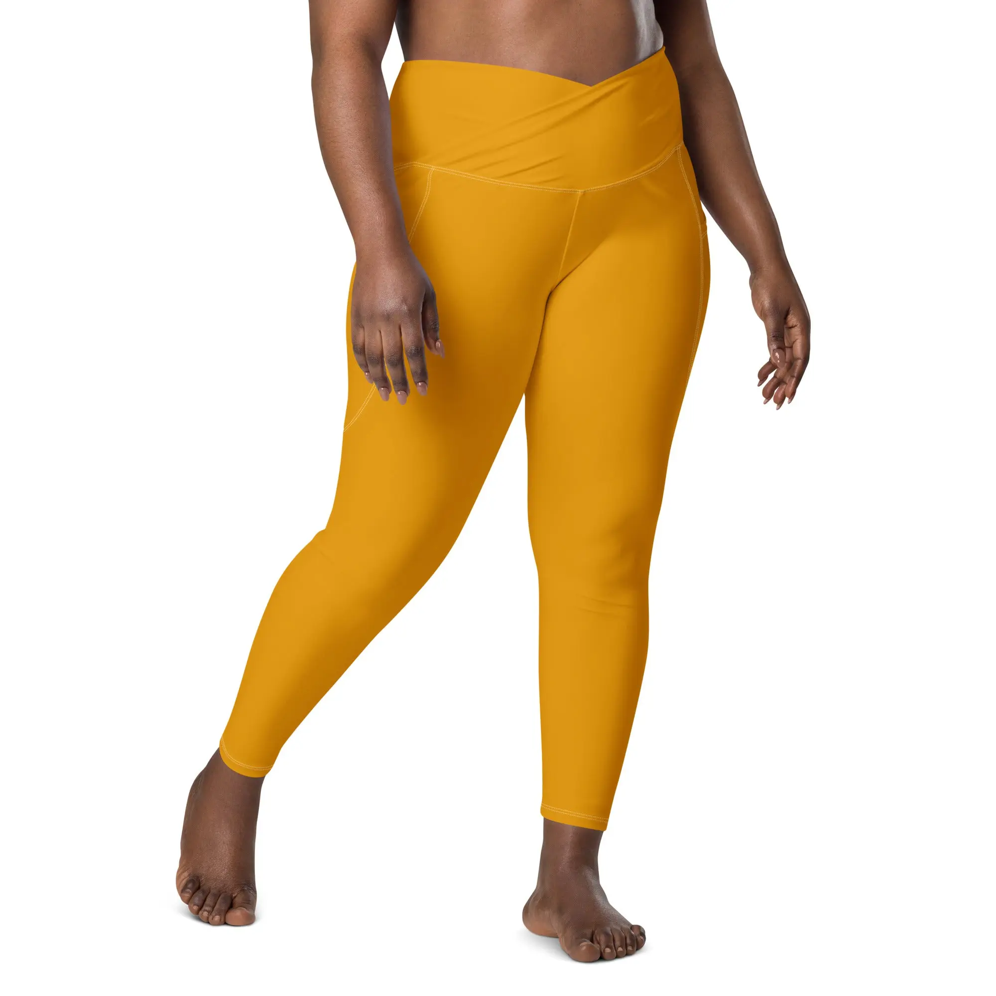 Hope's Windflower Plus Size Crossover Leggings with Pockets