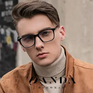 New TR90 blue-light blocking glasses, retro eyeglass frames for men and women, literary and artistic clear flat glasses