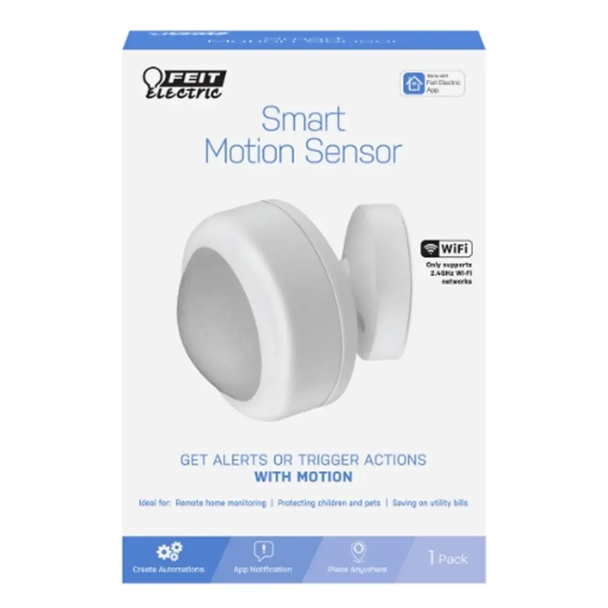 212 MAIN MOT-PIR-WIFI-BAT Rechargeable Wireless PIR Motion Sensor - Wi-Fi Enabled, Smart Alerts for Sailing Halls, Doorways - White (Sports & Outdoor Water Sports Accessory)