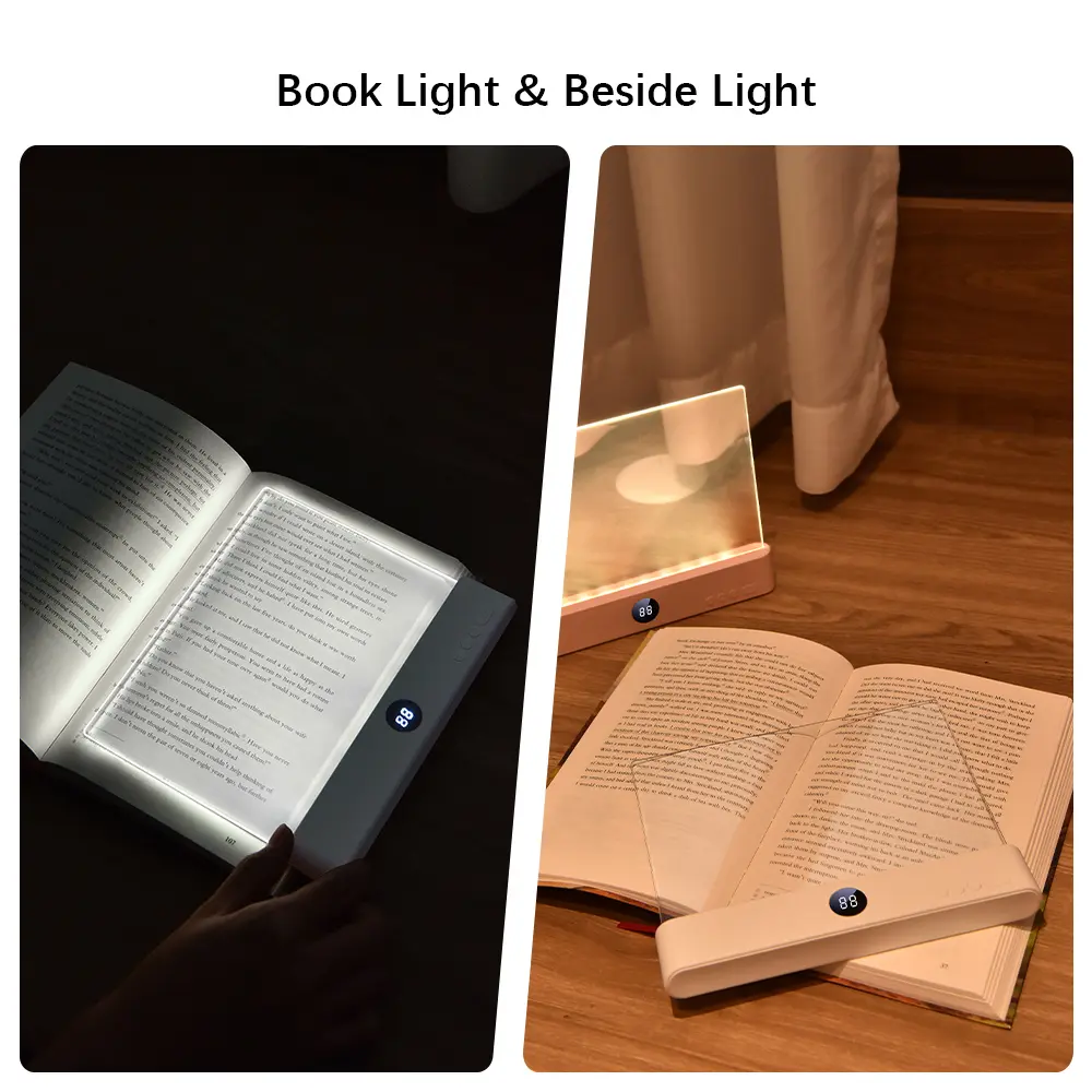 1 Pc Rechargeable Transparent Adjustable Leds Table Lamp with Timer, Adjustable Brightness, Adjustable Indoor Lighting, 3 Color Temperatures, USB Power, Portable Eye-Friendly Reading Light for Home, Bedroom, Travel - Ideal Gift for Readers and Travelers