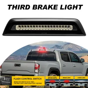For 16-23 Tacoma Double Cab ONLY, New LED F1 Style LED 3rd Brake Third Tail Light Lamps Assembly Smoke