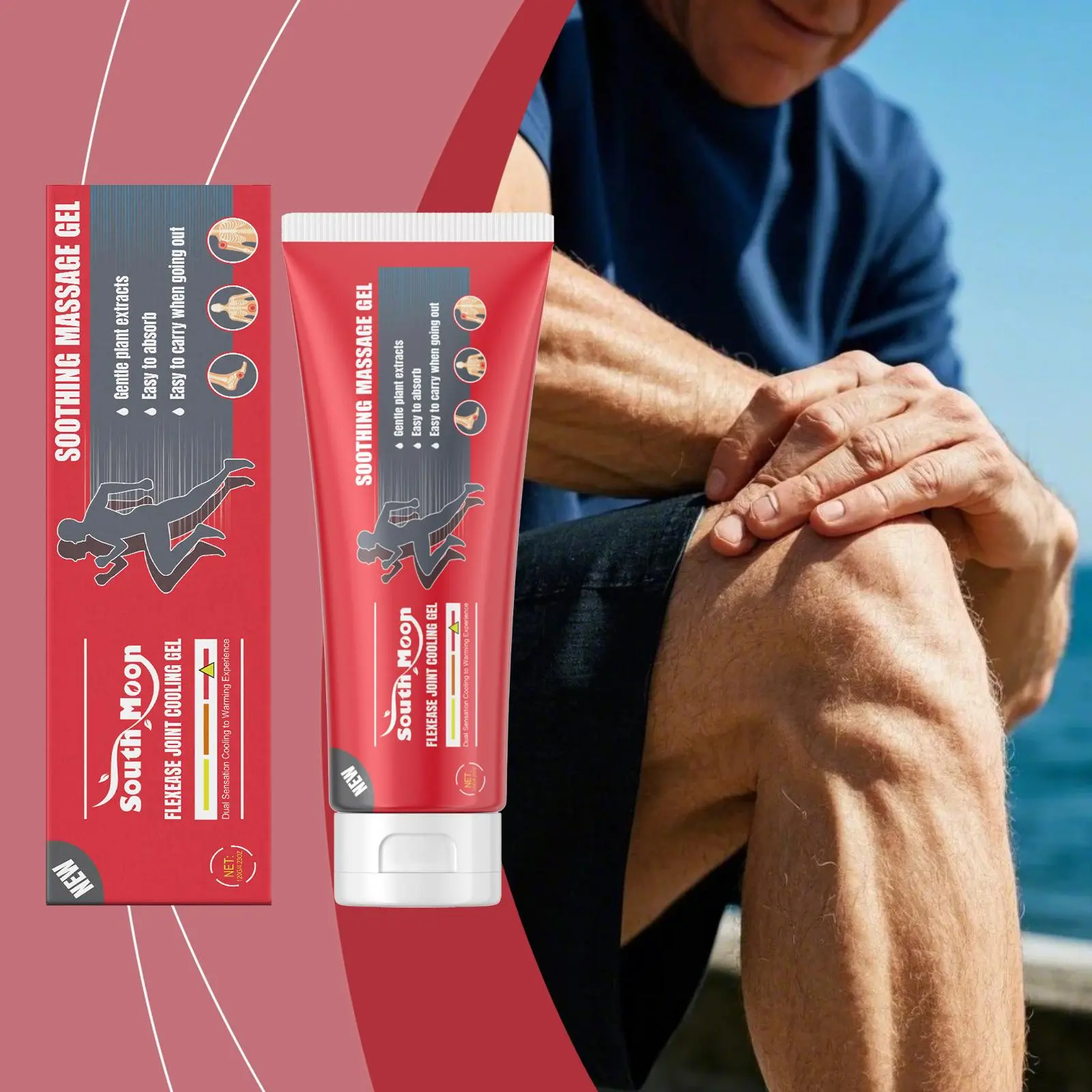 1Pcs Pain Relief Gel - Therapeutic Rapid Joint & Muscle Soothing Treatment, Hardware Adhesive Supplement for Knee, Lumbar