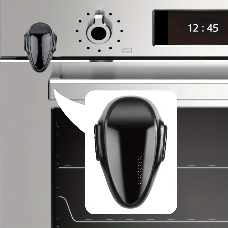 1pc Safety Oven Lock, Cabinet Door Latch, Drawer Childproof Lock, Phthalate-Free Plastic, Black & White, Prevents from Pinching Hands and Accessing Dangerous Areas
