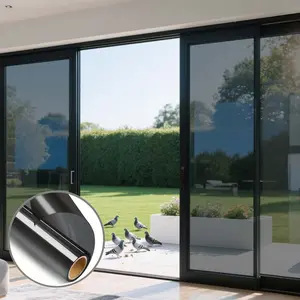 A one-way mirror window film for privacy and sunshade-temperature control adhesive film, PVC material, easy to install, suitable for home, office, restaurant or classroom, anti-glare film