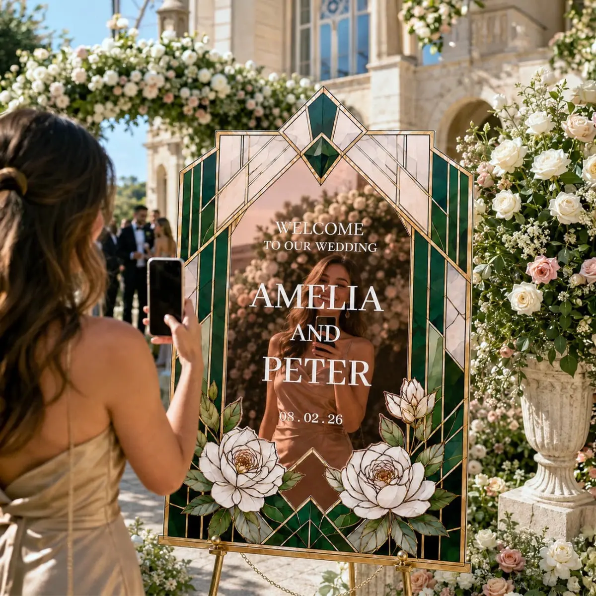 Art Deco Wedding Welcome Sign