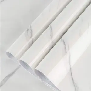 Large White Marble Granite Wallpaper Peel Stick Thicken 48x118inch  Furniture Sticker Self-Adhesive Contact Paper Marble Vinyl Wrap for Countertop Fireplace Backsplash DIY Wall Sticker