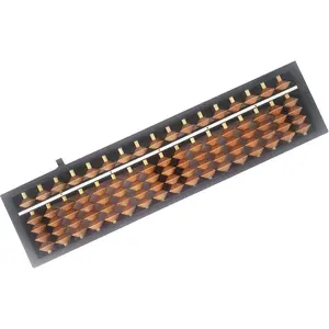 Professional 17 Column (10.2 inch) Math Abacus Soroban, Math Calculating Tool with Reset Button for Adults Kids (Brown)