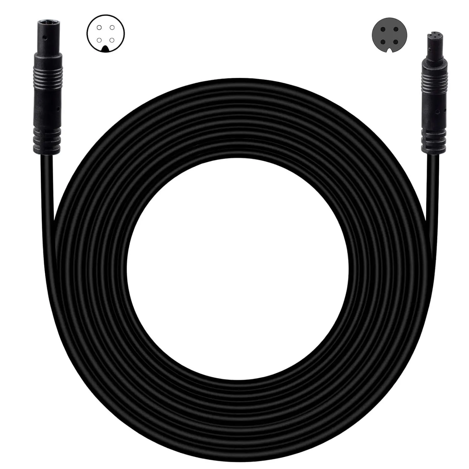 4 Pin Backup Camera Extension Cable 4P Dash Cam Rear View Camera Extension Cord, Mirror Dashcam Rear Camera Extension Cable, Reverse Camera Extension Wire (4Pin-16.5FT)