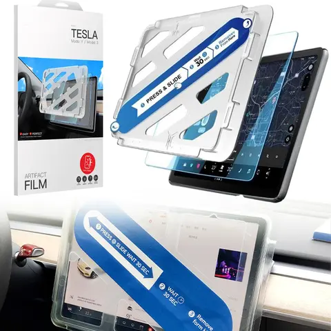 15" Tesla Model Y/3 Screen Protector Matte Tempered Glass with Alignment Kit, 9H Anti-Glare Anti-Fingerprint for Model 3 2017-2023 Model y 2020-2024 Accessories