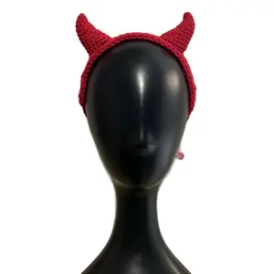Crochet Devil Horns Headband - Classic Design with Unique Crochet Patterns for a Fashionable Look