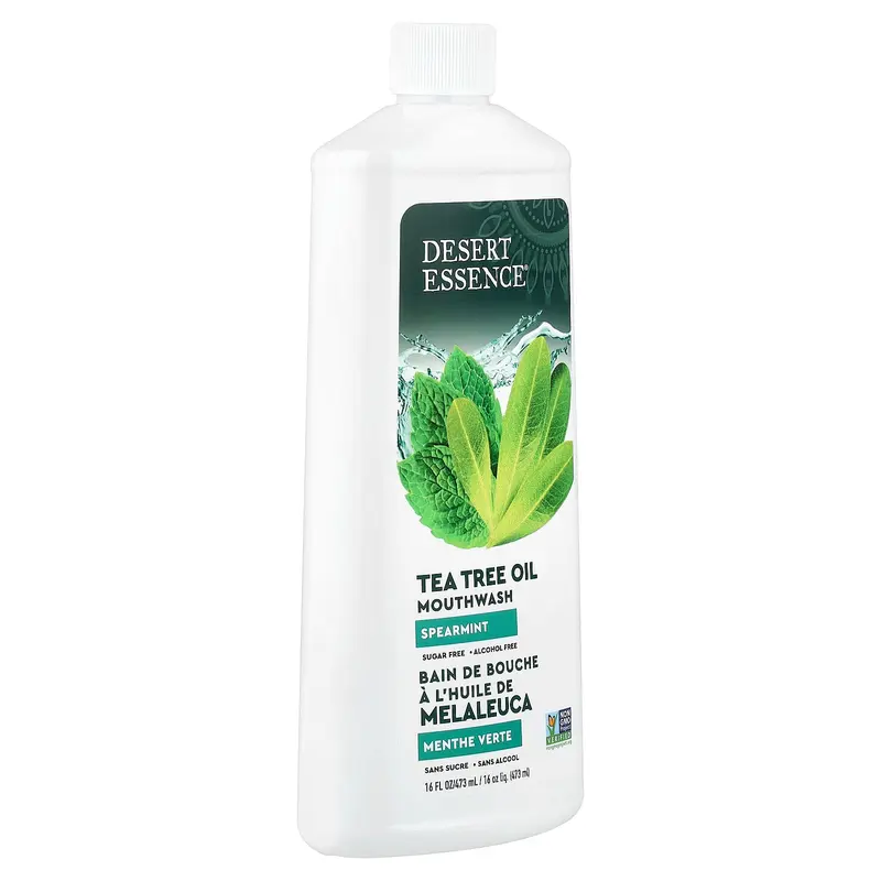 Desert Essence Tea Tree Oil Mouthwash, Spearmint, 16 fl oz (473 ml) Desert Essence Tea Tree Oil Mouthwash, Spearmint, 16 fl oz (473 ml)