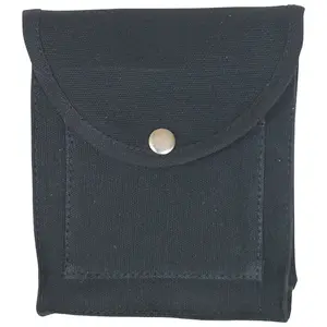 Black Cotton Canvas Army Utility Pouch