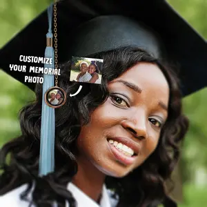 Custom Memorial Graduation Tassel Charm, Custom Photo Cap Tassel Grad Gifts for Her, Memorial Graduation 2025