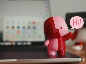 Little Magnet Guy Desk Decor, Minimalist Kawaii Figure, Two-Tone Design