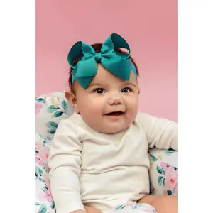 Classic Scalloped Bow - Headband - 4.5"