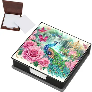 Diamond Painting Kit Note Box Memo Paper Storage Box Diamond Art Sticky Note Holder Diamond Art for Home Office