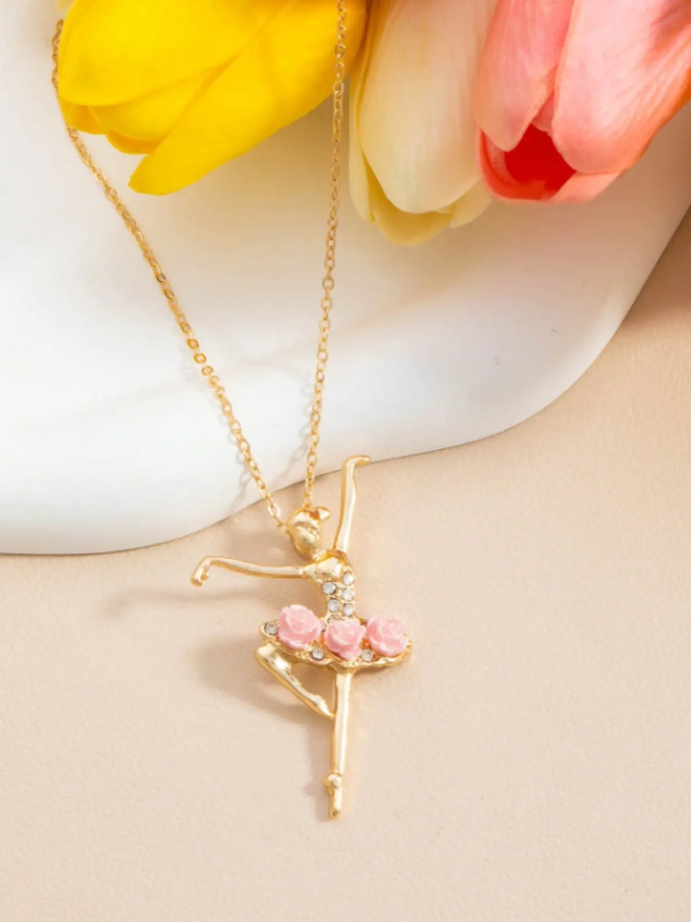 Elegant and Cute Ballerina Hook Necklace, Dainty Ballet Dance Jewelry Accessory, Perfect Gift for Dancing Lovers & Performers, Dainty Layering Jewelry, Dainty necklaces