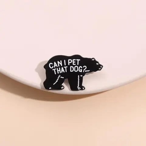 Creative Cartoon Bear Design Brooch Clip, Cute Letter Pattern Enamel Lapel Pin for Backpacks, Jeans, Scarves, Hats Decoration, Fashion Accessories for Men & Women, Durable Metal Pins, Alloy Brooch Pin