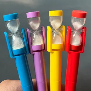4Pcs Creative Cute Hourglass Quicksand Ballpoint Pens Smooth Writing Novelty Pens for School Office Perfect Study Gift Stationery in Diverse Colors