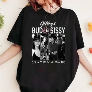 Bd And Sissy Gilleys Texas T-Shirt, Urban Cowboy Movie Shirt, Gift For Fan, For Men, For Women, Full Size, Full Color Top Womenswear Streetwear Tshirt Summer Crewneck Casual Everyday Love Piece