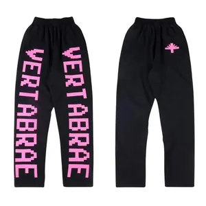 Vertabrae Style Black And Pink Sweatpants, Streetwear Hip Hop Shorts, Trendy For Outdoor Wear Daily Wear, Gift For Him Her