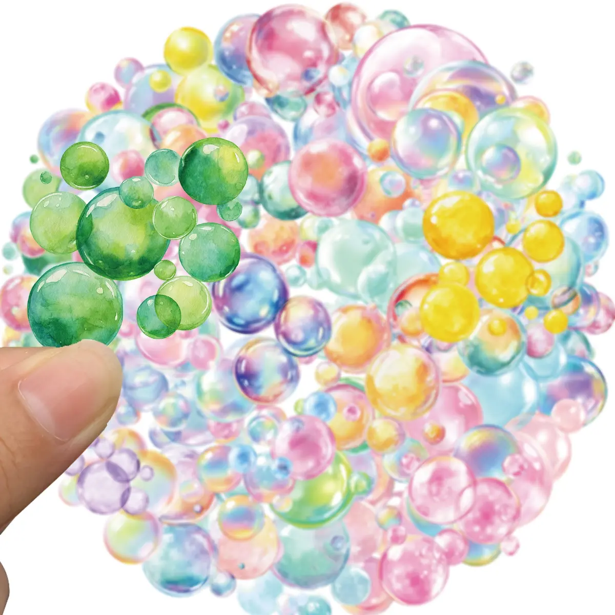 50 Pcs Bubble Stickers, Colorful Bubble Decorations, Underwater Themed Birthday Decor, Mermaid Party Supplies, Bathroom Wall Art, Decorative Stickers, Decoration Items, Sticker Set