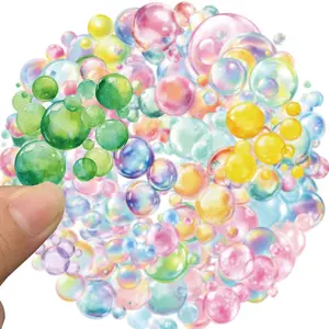 50 Pcs Bubble Stickers, Colorful Bubble Decorations, Underwater Themed Birthday Decor, Mermaid Party Supplies, Bathroom Wall Art, Decorative Stickers