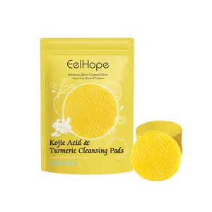 Eelhope Curcumin Acid Cleansing Pads Gentle Facial Cleanser Moisturizing and Nourishing Refreshing Skincare Cleansing Pads