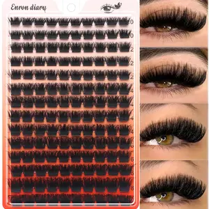 200D 140pcs Eyelash Extensions 10-18mm Lash Clusters Thick Lashes Cluster D Curl Individual Lashes Extensions Soft Reusable Cluster Lash Extension Volume DIY Lash Cluster,Personalized gifts & Christmas presents & Ladies' accessories