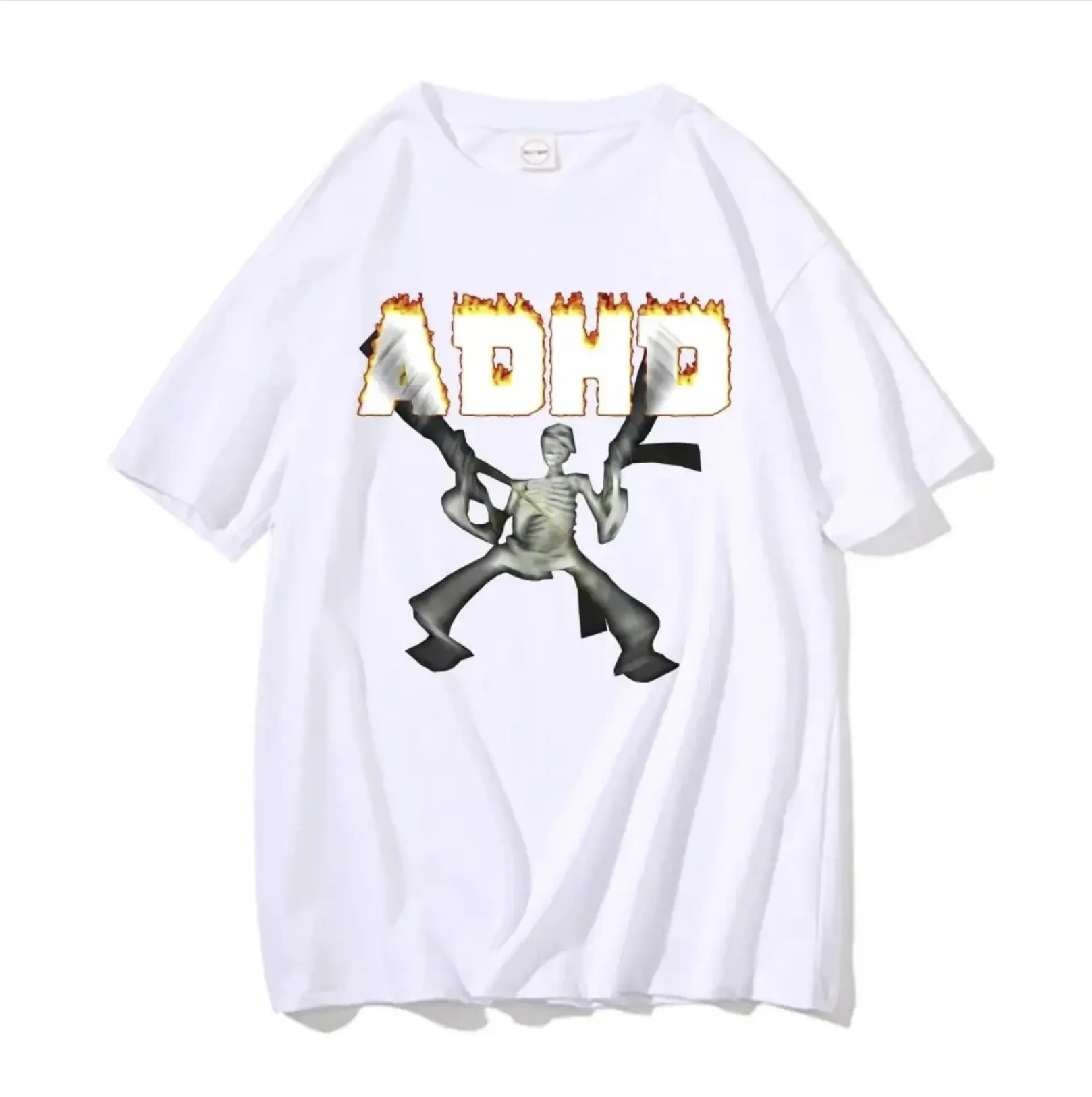 Adhd Skeleton Meme T-shirts | Trendy Tiktok Meme Shirt