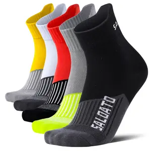 10 Pairs Men's Professional Sports Socks - Ankle Compression Cotton Socks for Running & Basketball - All-Season Wear-Resistant & Sweat-Absorbing Performance Cushioning Socks