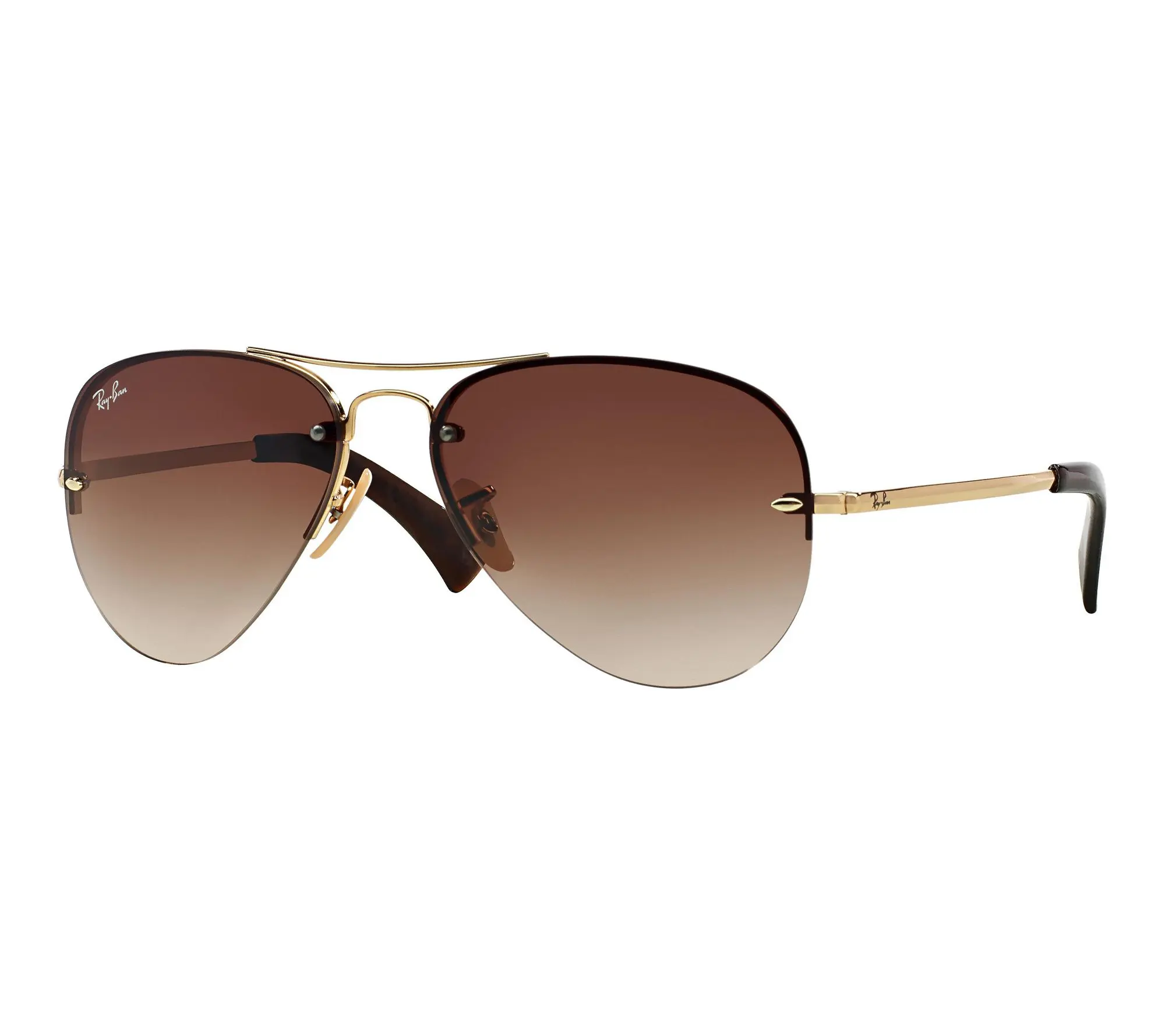 Ray-Ban RB3449 Sunglasses-Polished Gold/Brown-59mm
