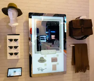 MERo 32" Interactive Mirror LCD Display for Fitting Rooms, Compact Design for Home Accessories