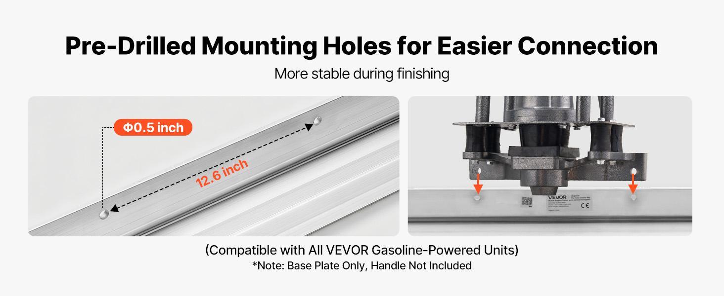 VEVOR Concrete Screed Blade 14 ft Length Aluminum Alloy Board Leveling Tool, 5.3 in Wide Straight Edge, Wide Coverage, Replacement Surface Leveler for Driveway, Patio, Sidewalk, Garage Floor Finishing#BackToSchool
