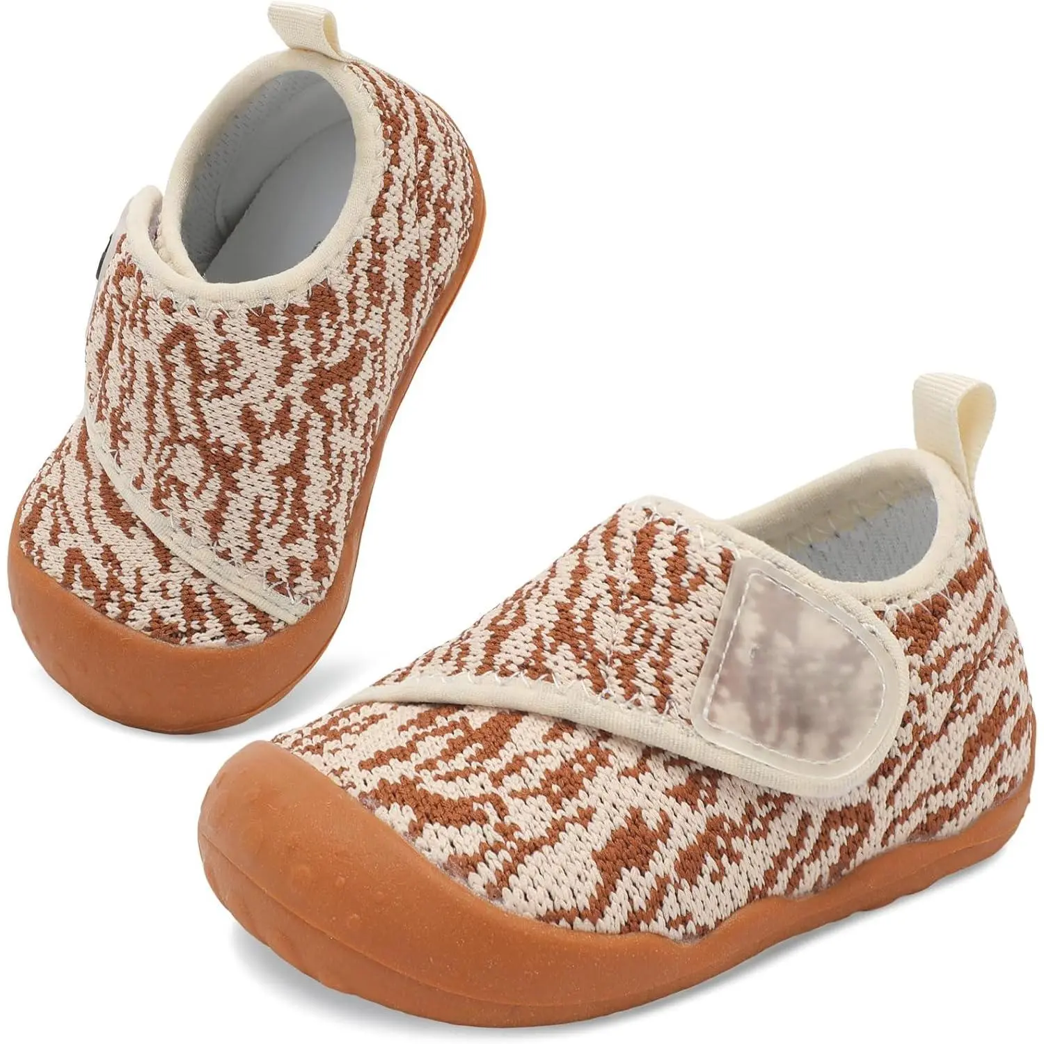Baby Walking Shoes - Wide Fit, Lightweight, Slip-On Barefoot Shoes, Prop 65 Safe Newborn Crib Sneakers for Infants
