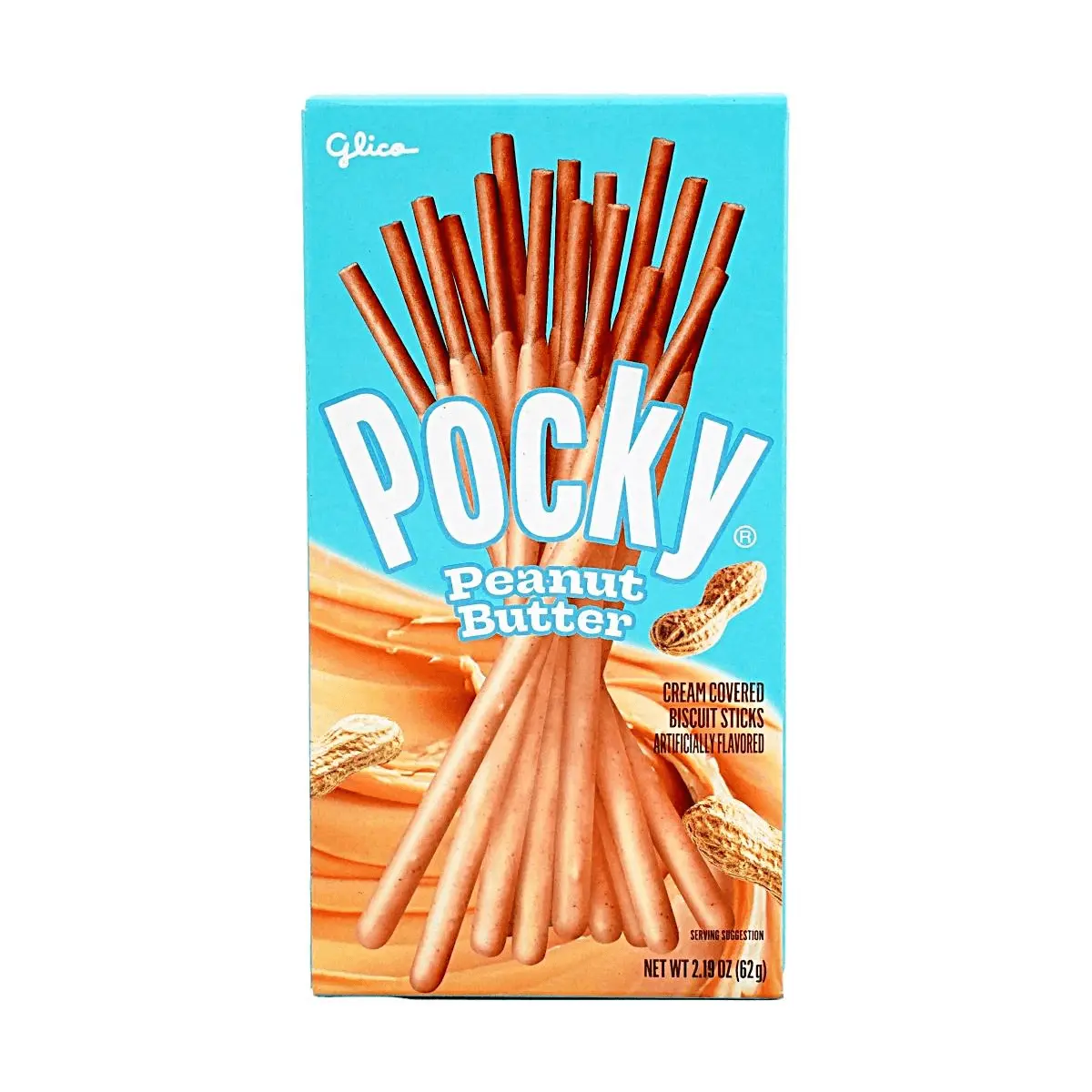 Glico Pocky Peanut Butter Cream Coated Biscuit Sticks 62g - Indonesian Version