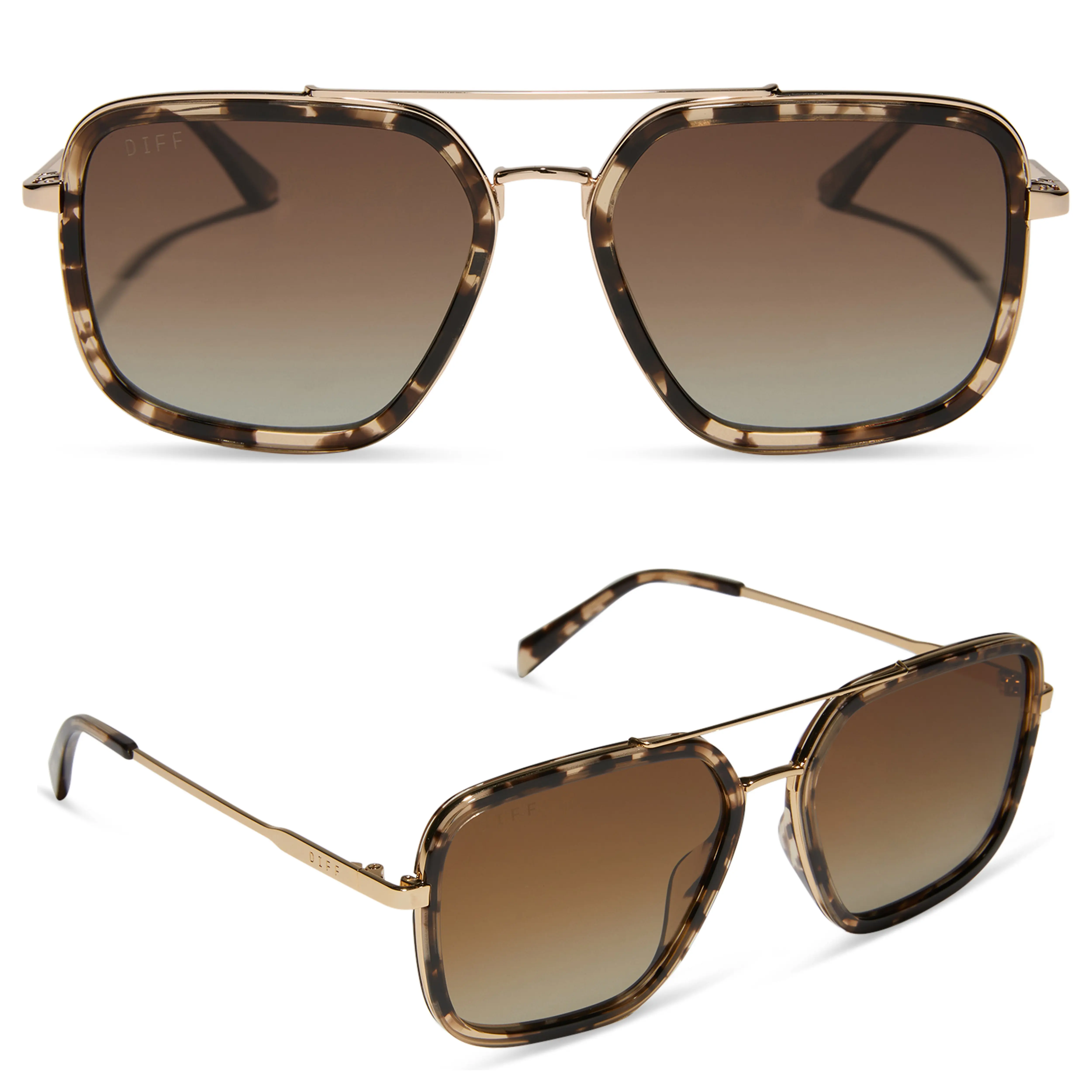 DIFF Jordan Sunglasses - Womens Tangle Free Navigator Lightweight Style Sunglasses DIFF Jordan Sunglasses - Womens Tangle Free Navigator Lightweight Style Sunglasses