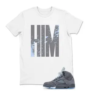 5 Wolf Grey Shirt, 5 Wolf Grey Matching Sneaker T Shirt, 5 Wolf Grey Outfit, 100% Cotton, Fashion Clothes, Stylish Unisex Shirt, Menswear Top