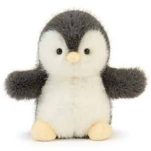 Cute Standing Baby Otter Plush Toy, Soft Shaggy Brown‑White Fluffy Sea‑Animal Stuffed Doll, Kawaii Gentle‑Face Wildlife‑Style Plush